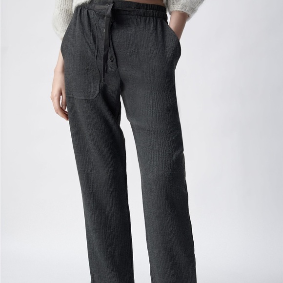 ZARA TEXTURED TROUSERS - Picture 3 of 9